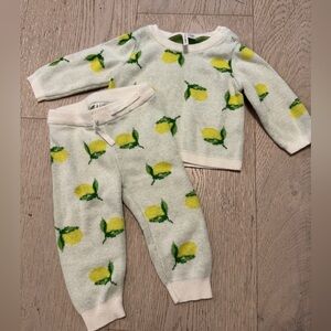 Janie and Jack Lemon Print Baby Outfit